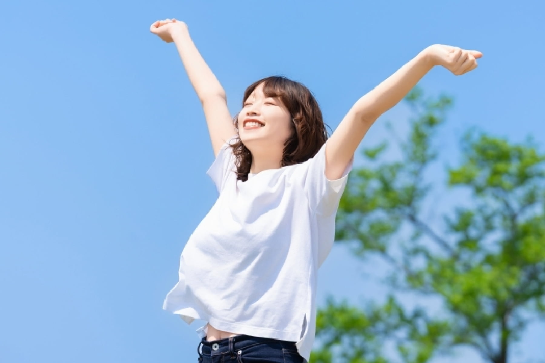 はつらつとした女性